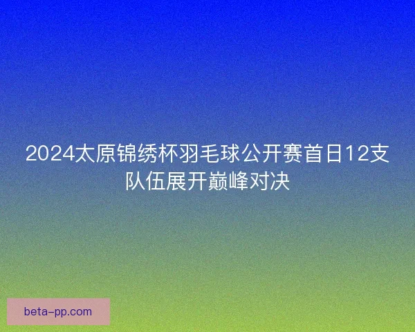 2024太原锦绣杯羽毛球公开赛首日12支队伍展开巅峰对决